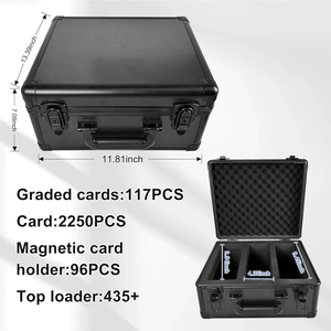 Boîte de rangement durable en aluminium pour cartes gradées, étui à 3 rangées pour cartes à collectionner <span class=keywords><strong>PSA</strong></span> BGS, étui d'exposition personnalisé pour cartes gradées - Product Image 5