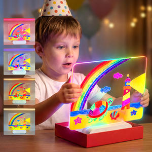 Lavagna Luminosa LED Ricaricabile per <span class=keywords><strong>Disegni</strong></span>, Tavoletta Luminosa Cancellabile a Secco con Colori RGB, Regalo Creativo per Bambini/Ragazze/Adolescenti - Product Image 2