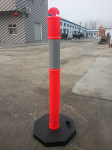 ハイトTトップラバーベース1100mm交通安全反射警告デリニーター交通ポスト - Product Image 5