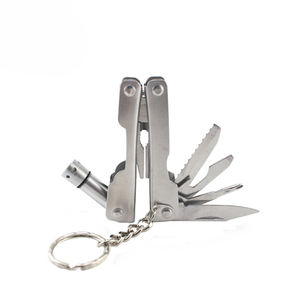คีมพับ6 in 1อเนกประสงค์กลางแจ้งพร้อมไฟฉาย LED พวงกุญแจโลหะ - Product Image 2