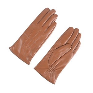 European American Russian Women's Colorful Touchscreen Sheepskin Genuine Leather <b>Gloves</b> Winter <b>Warm</b> Fleece <b>Gloves</b> for Daily Use - Product Image 1