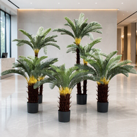 Palmier artificiel en plastique Cyca Revoluta pour plantes en pot d'intérieur et d'extérieur, 50-210 cm, evergreen, vente en gros