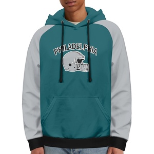Logo de l'équipe de football de Philadelphie impression sweats à capuche raglan pour hommes impression à la demande logo aigle de mer sweat à capuche ample OEM - Product Image 1