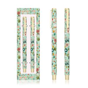 Bolígrafos KASUN con Logotipo Personalizado, Bolígrafos de Lujo con Diseño Floral y Caja Transparente Impresa - Product Image 2