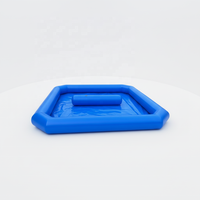 Piscine gonflable commerciale scellée 3x3m pour usage domestique, idéale pour château gonflable et parc aquatique