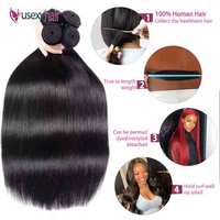 Paquete de Extensiones de Cabello Humano Virgen Doble Trama con Cutícula Alineada al por Mayor 10A 12A 15A, Proveedor de Cabello Liso Vietnamita