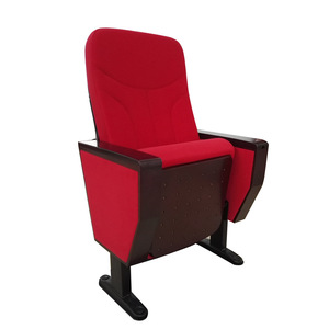 เก้าอี้หอประชุมสีแดงมีที่วางแขนสำหรับโรงภาพยนตร์ ห้องบรรยาย - Product Image 4