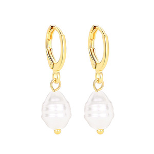 Orecchini Pendenti con Perle Finte Irregolari, Gioielli Eleganti da Donna per Uso Quotidiano - Product Image 6