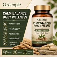 Capsules d'Ashwagandha Greenpie en Marque Blanche – Soutien Énergétique et Anti-Stress – Complément Alimentaire Herbal Extra Ashwagandha