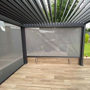 En gros, Stores verticaux motorisés intégrés à commande à distance, protection UV, coupe-vent, <span class=keywords><strong>pour</strong></span> extérieur - Product Image 1