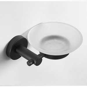 Accessori per Vasca da Bagno, Dispenser di Sapone <span class=keywords><strong>Liquido</strong></span> in Acciaio Inox da Parete con <span class=keywords><strong>Portasapone</strong></span> in <span class=keywords><strong>Vetro</strong></span> - Product Image 2