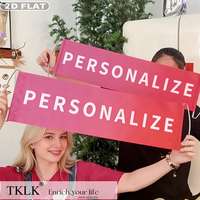 1 bannière de fête personnalisée à tirer à la main, personnalisable avec photo/texte/design, idéale pour les remises de diplômes, l'accueil à l'aéroport, les mariages