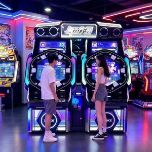 เครื่องเล่นเกมเต้นรำแบบใหม่ รุ่น Dance Cube สำหรับสองคน ใช้มือผลักเล่น - อุปกรณ์เกมสำหรับเกมเต้นรำ - Product Image 6