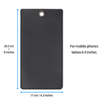 Pochette de protection anti-caméra en cuir PU givré réutilisable pour téléphone portable, sans photographie ni vidéo, 11x20,5cm, noire
