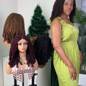 <b>Pixie</b> Curl Glueless <b>Wig</b> Lace Closure Transparent Lace <b>Wig</b> Finger Coil Curly Human Hair <b>Wig</b> for Women - Product Image 1