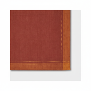 Maroon Embroidered Border Luxury All Customizable <b>Linen</b> Table Napkins Modern American Style Twin Toned <b>Cotton</b> Dinner Napkins - Product Image 1