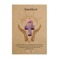 Vente en gros 30mm cristal naturel pierre de guérison artisanat symbole Ankh croix pendentif pour la fabrication de bijoux