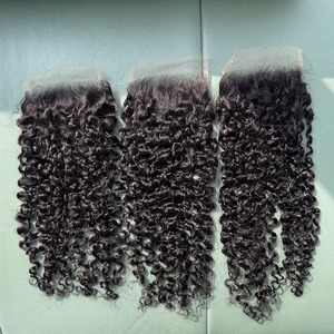 Lavish Beauty pour Cheveux Bouclés, Fermeture Frontale en Dentelle HD 5x5, 16-20 Pouces, Cheveux Humains Brésiliens 100% Vierges, Dentelle Transparente, pour Femmes Noires - Product Image 3