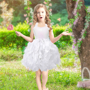 Sparkling <b>Sequin</b> Princess Dress for Girls Double Layer Spiral Style Children Festival Party Halloween Costume - Product Image 2