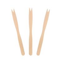 Fourchettes à fruits jetables biodégradables en bois de bouleau 85mm 120mm Mini Écologiques Échantillons Gratuits Vaisselle Simple pour Mariages