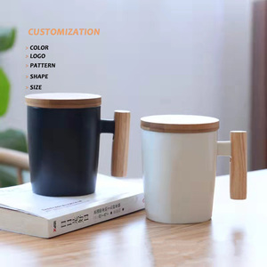 Tùy chỉnh Nordic <span class=keywords><strong>Mug</strong></span> gỗ xử lý ly cà phê sáng tạo vài cốc nước Cốc văn phòng kinh doanh Quà Tặng bán buôn gốm cốc cà phê - Product Image 1