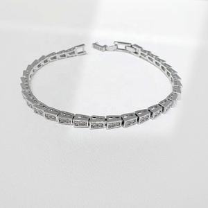 Custom plata 925 Silver luxury <b>best</b> <b>friend</b> girls stone <b>bracelet</b> bulk fashion handmade chunky cubic zirconia tennis <b>bracelets</b> - Product Image 5