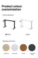Support de bureau électrique à double moteur 3 étages 2 pieds tube carré levage vertical réglable en hauteur
