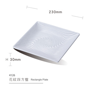<span class=keywords><strong>Assiette</strong></span> carrée blanche en mélamine incassable Steak Hot Pot Agneau Fruits <span class=keywords><strong>de</strong></span> <span class=keywords><strong>mer</strong></span> Dessert Salade Ins Restaurant Service <span class=keywords><strong>Assiette</strong></span> en plastique réutilisable - Product Image 1