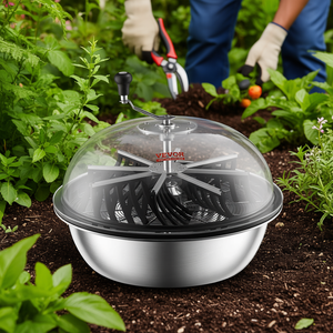 Vevor Coupe-Pointes Manuel 24 Pouces en Acier Inoxydable, Forme de Bol, Dôme Transparent, Outil de Jardinage Manuel - Product Image 2