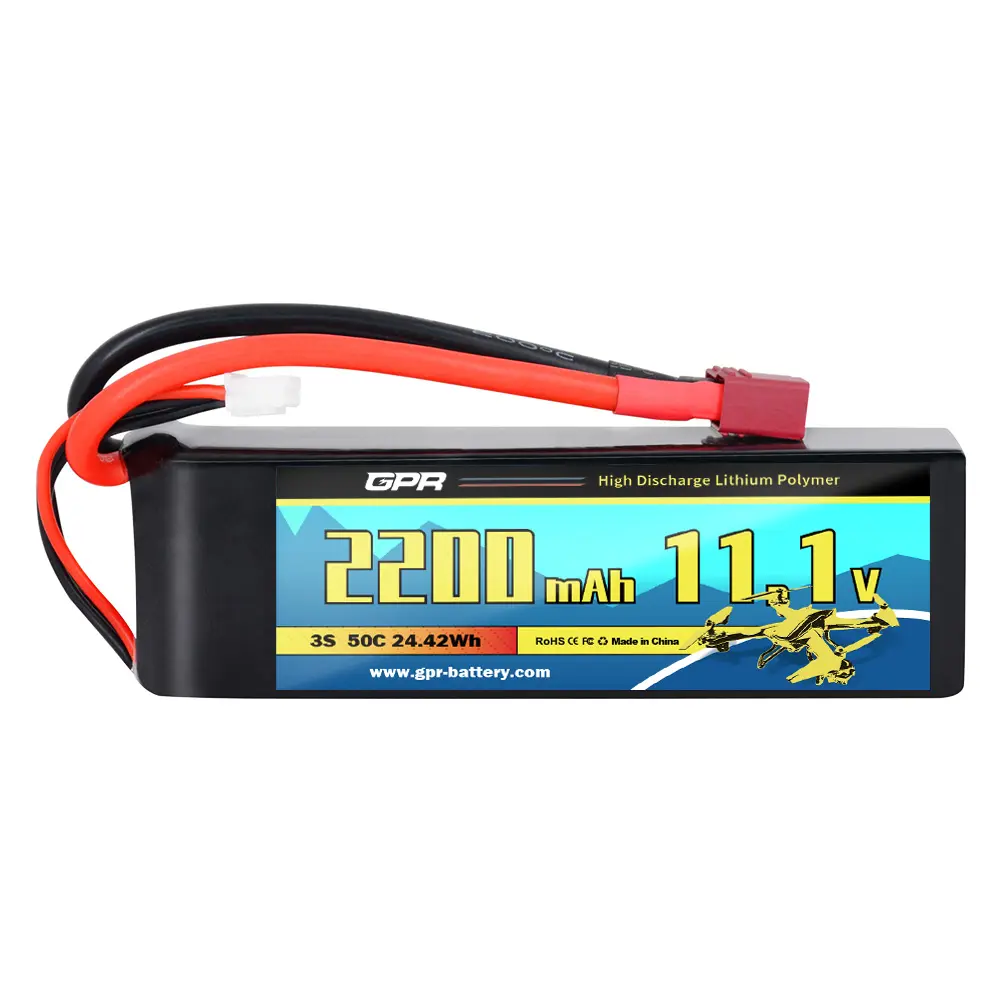 निर्माता OEM उच्च-दर लाइपो 3 एस 2200mah 11.1V 50C आर सी खिलौने लाइपो बैटरी