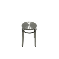Table de salle à manger carrée pour usage commercial, table de café extérieure, chaise, petit tabouret, modèle 012, fabrication chinoise, table basse en acier inoxydable