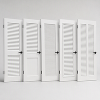 Porte intérieure à persiennes blanches, plusieurs modèles de panneaux à persiennes complètes et semi-complètes, porte de ventilation, taille personnalisée pour placard