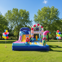Castillo hinchable inflable de PVC de grado comercial de gran oferta con tobogán Castillo de salto inflable de dibujos animados para niños