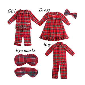 Pyjamas en flanelle pour enfants RTS, ensembles de vêtements de nuit assortis pour la famille, robe pour bébé fille, pyjama pour garçon, vêtements de nuit pour maman et moi - Product Image 1