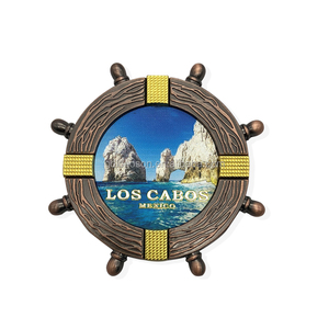 Collection de souvenirs de voyage de Saint-Martin Aimants en émail métallique Palmier de plage Aimants de réfrigérateur de l'île des <span class=keywords><strong>Caraïbes</strong></span> Logo personnalisé - Product Image 4
