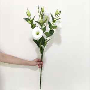 Vente en gros de fleurs artificielles de Platycodon Grandiflorus Faux ballons en soie campanule chinoise fleurs décoratives