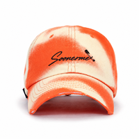 Gorra de Béisbol Personalizada con Logotipo Bordado, Estilo Tie Dye, Lavada y Desgastada, Gorra de Moda para Papá, Sin Estructura, Parte Superior Suave