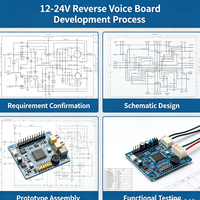 Placa de Circuito PCBA Personalizada de 12V 24V con Aviso de Voz Automático para Reversa de Vehículos, OEM/ODM, Ensamblaje de PCB para Alarma de Reversa de Automóvil