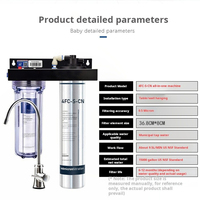 Purificateur d'eau domestique à alimentation manuelle Ultra-Filtration Filtre en fibre de carbone Machine à filtre à eau sans réservoir sous évier