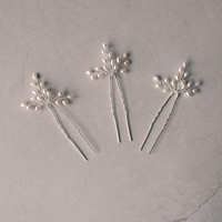 SLBRIDAL Épingle à Cheveux de Mariée Faite à la Main avec Perles Entières et Perles en Alliage, Clip pour Cheveux de Mariage, Bijou pour Femme, Accessoire Cheveux
