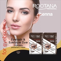 Teinture permanente Rotana pour cils et sourcils, formule au henné sans ammoniaque, crème colorante naturelle pour barbe blanche, certifiée MSDS