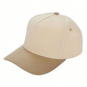 Gorra de Béisbol de Lona con Visera Curva y Parche Bordado con Logotipo Personalizado OEM, 5 Gorras Snapback Sin Estructura Unisex de Dos Tonos de Color Común - Product Image 1
