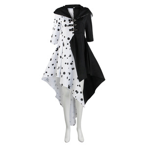 Disfraz <span class=keywords><strong>de</strong></span> <span class=keywords><strong>Cruella</strong></span> <span class=keywords><strong>De</strong></span> <span class=keywords><strong>Vil</strong></span>, Éxito <span class=keywords><strong>de</strong></span> Ventas Transfronterizo, Vestido <span class=keywords><strong>de</strong></span> Lunares para Halloween, Cosplay <span class=keywords><strong>de</strong></span> 101 Dálmatas, Actuación en Escenario - Product Image 3