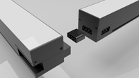 Luz lineal LED IP20 para techos de centros comerciales Producto de alta calidad Aluminio negro/blanco Garantía de 3 años