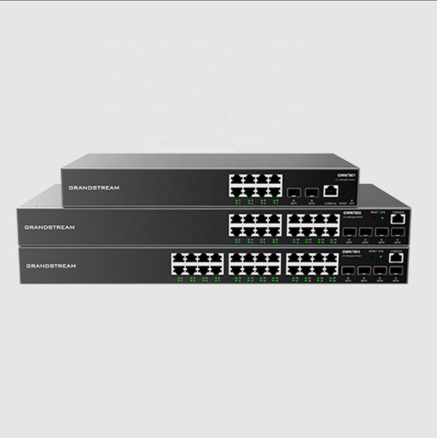 Grand-stream GWN7801(P) / GWN7802(P) / GWN7803(P) Managed Network Switch with 8/16/24 Gigabit Ethernet Ports POE Function