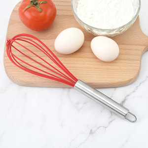 10-inch <b>silicone</b> handheld egg beater, household flour mixer, manual butter whipper, baking <b>tool</b> wholesale - Product Image 4