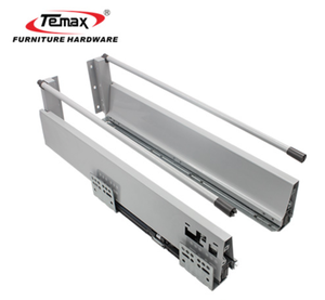 Temax Bn502 Nhà Máy Bán Buôn Mềm Đóng Dưới Núi Kim Loại Hộp Ngăn Kéo Trượt Với 2 Rods Cho Tủ Quần Áo Tủ - Product Image 1