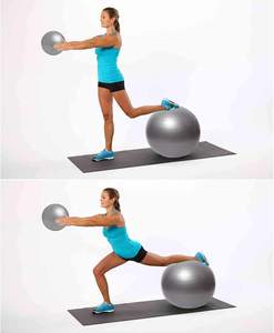 Pelota de Yoga Antiexplosión de 55cm, Color Morado, con Logotipo, para Ejercicio y Equilibrio, Venta al Por Mayor - Product Image 3