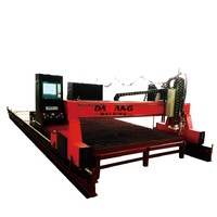 Machine de découpe plasma et oxygène CNC à portique haute vitesse - Processeur industriel de plaques métalliques pour acier au carbone