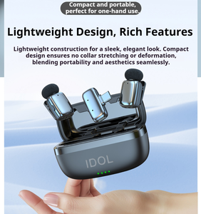 Microfono Lavalier Wireless 2.4G Mini Clip-on per Interviste, Registrazioni e Audio Nascosti - Product Image 2